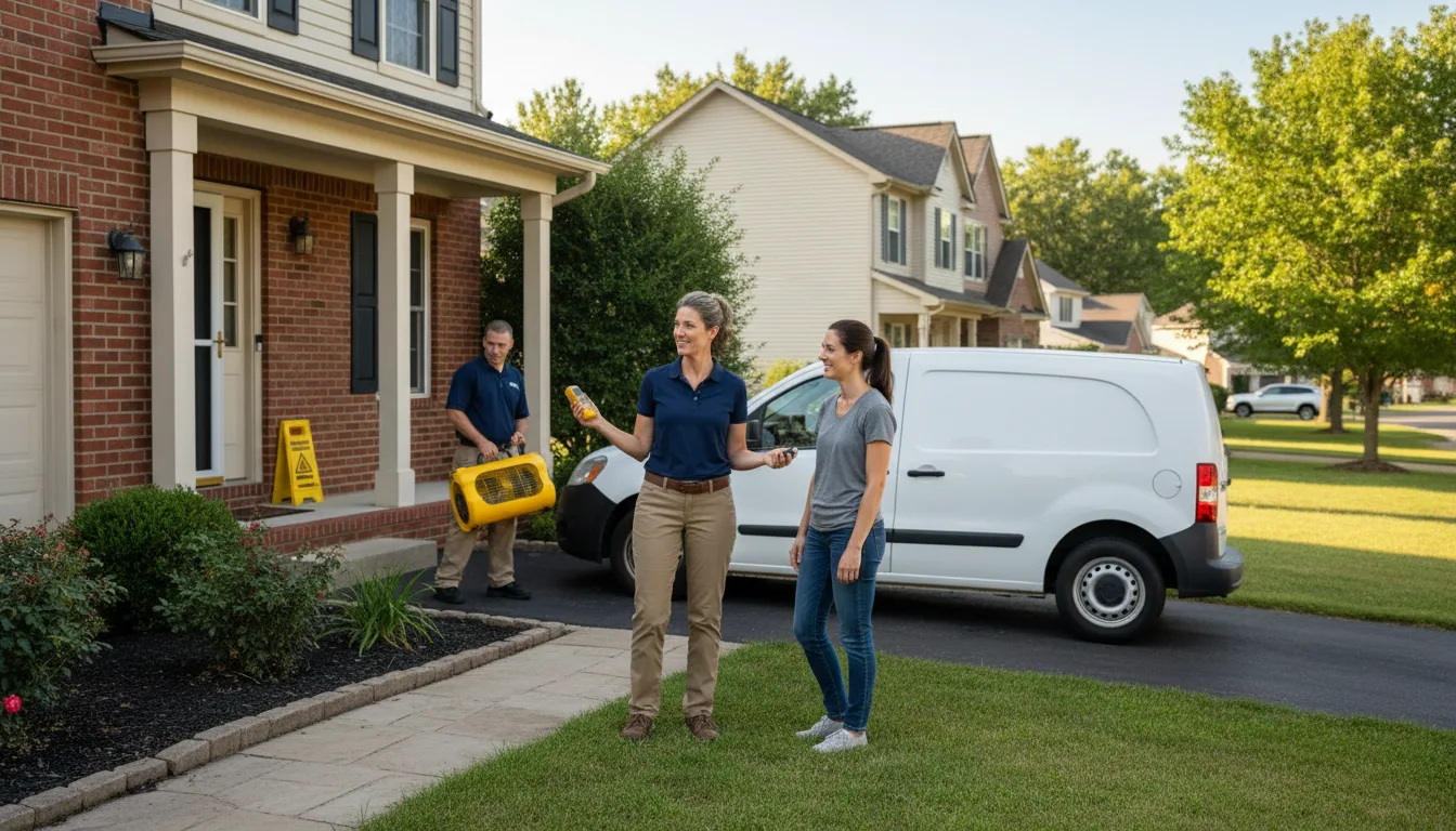 Residential water damage restoration in Firth, NE